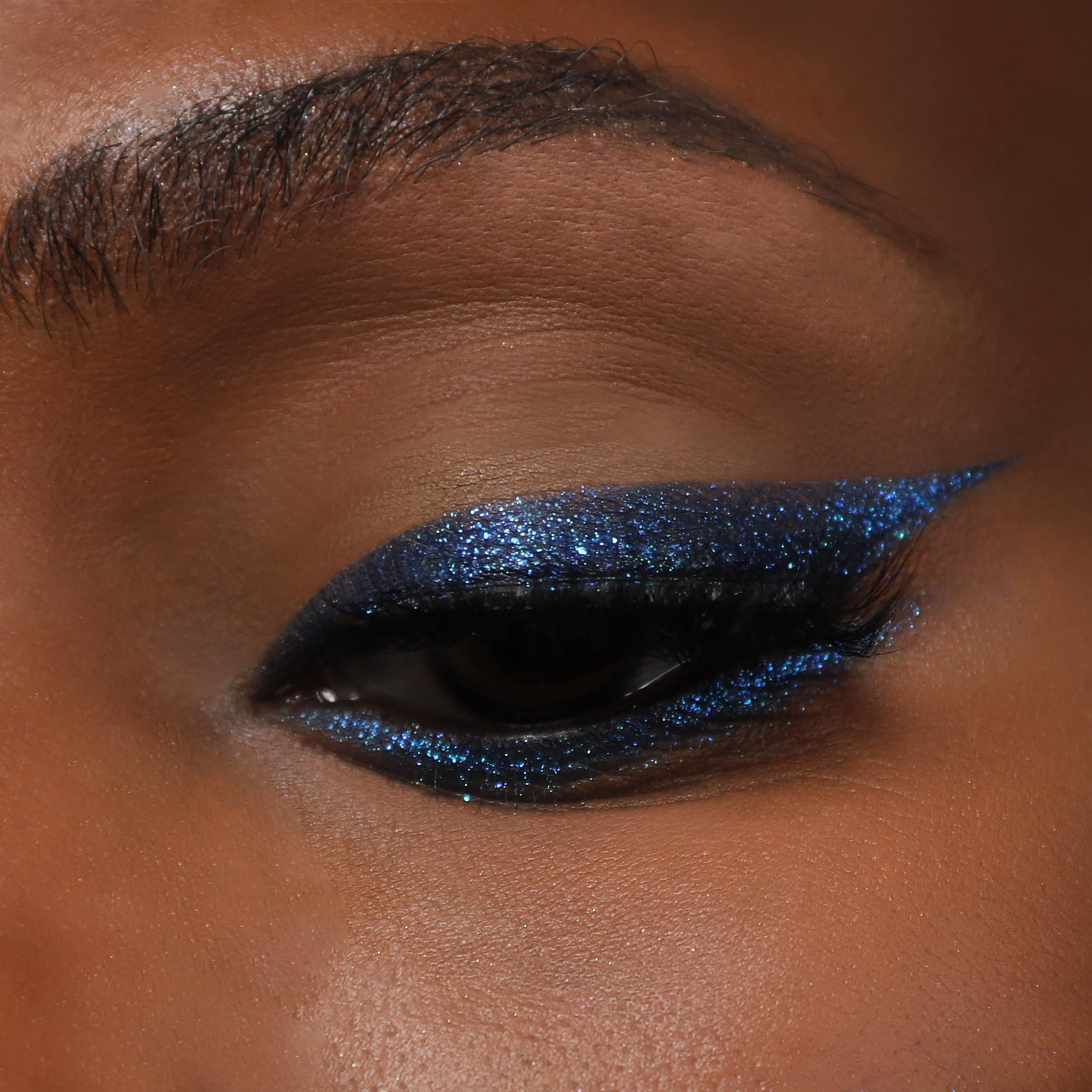 Moira Chroma Light Shadow 023 Midnight Blue foiled finish adds luminous sparkle.