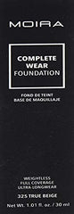 Moira Complete Wear Foundation 325 True Beige pump dispense demonstrates easy, mess-free application
