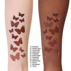 Moira Lip Liner Cinnamon application provides precise lip shaping for a smooth matte look