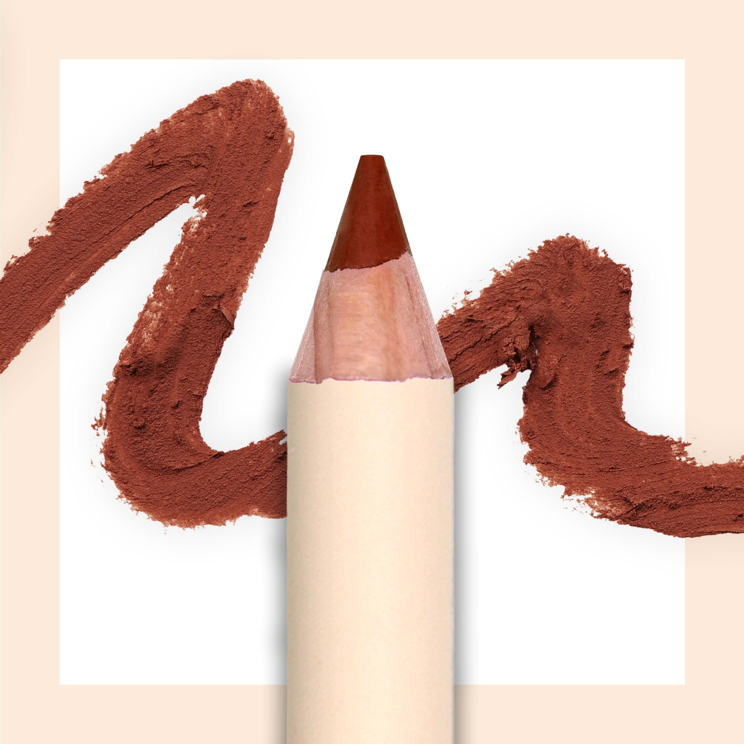 Moira Lip Liner Cinnamon swatch defines lips with long-lasting color