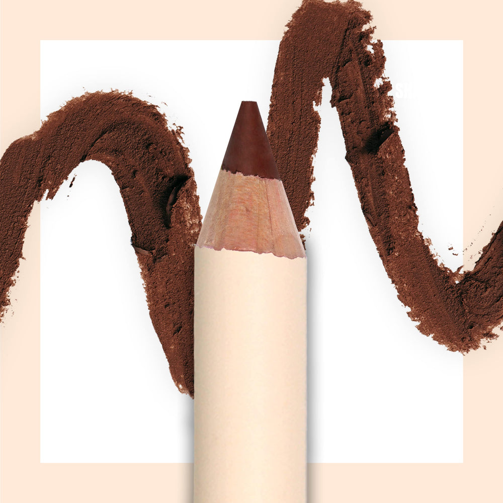 Moira lip liner 007 Rum Raisin in action, precise definition for a polished lip.