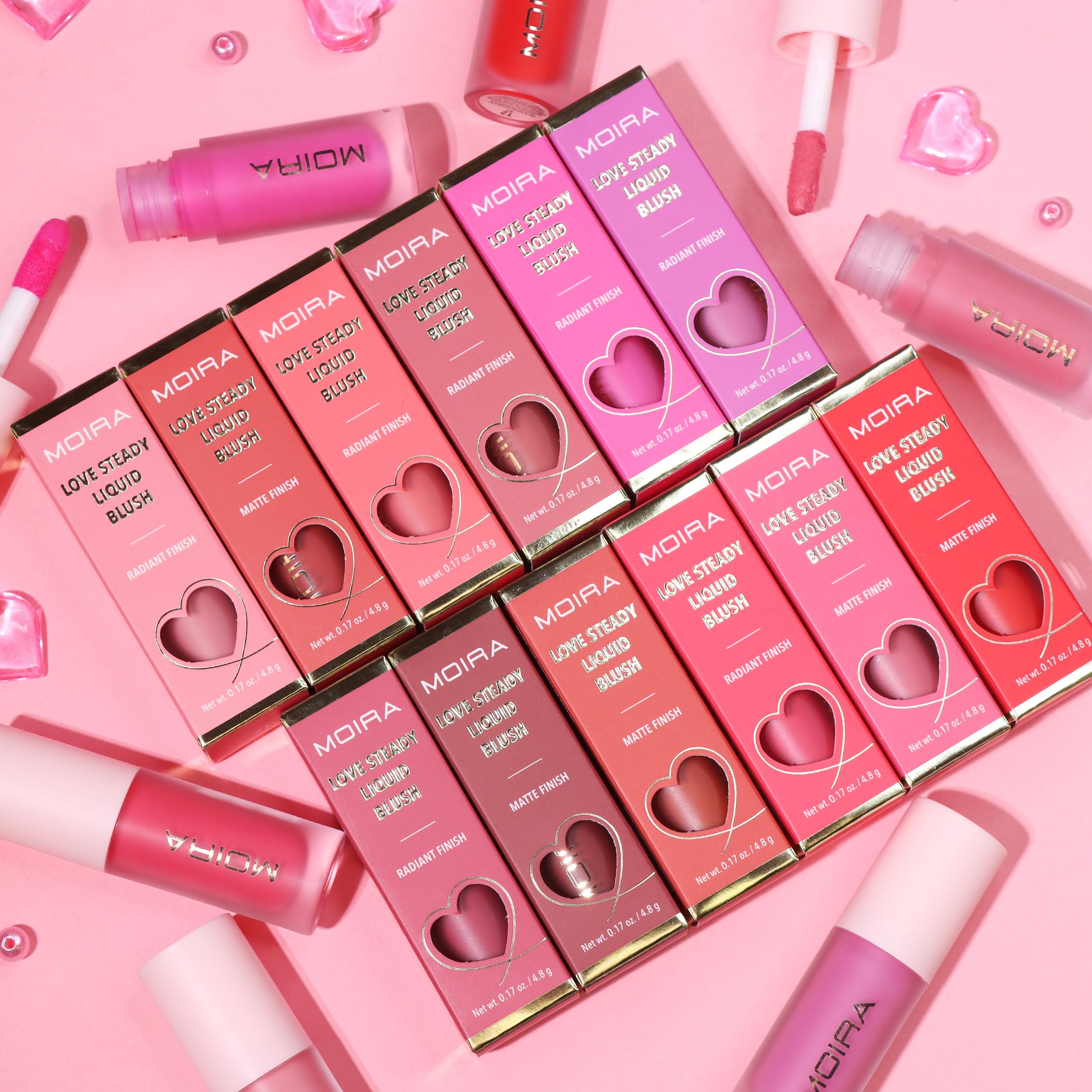 Moira Love Steady Liquid Blush 005 So Cute packaging highlights vegan and cruelty-free formula