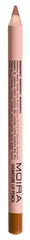 Moira Signature Lip Pencil on lips defines shape with caramel beige shade