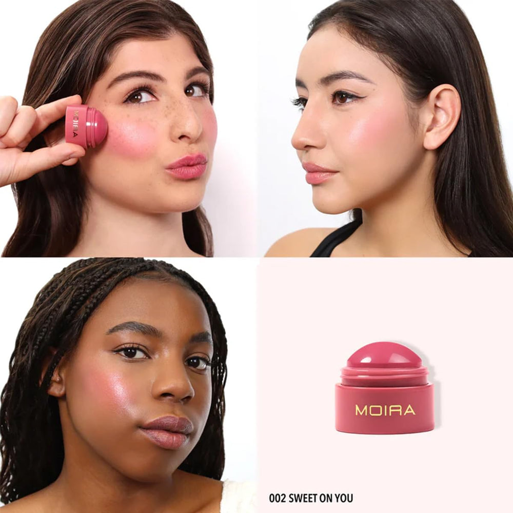 Packaging view shows compact Moira design for on-the-go beauty