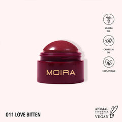 Moira Soft Blush Balm Love Bitten swatch shows creamy color for a natural glow