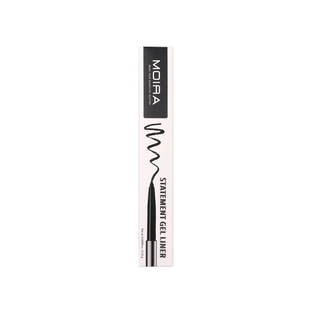 Moira Statement Gel Liner 002 black swatch showing smudge-proof color