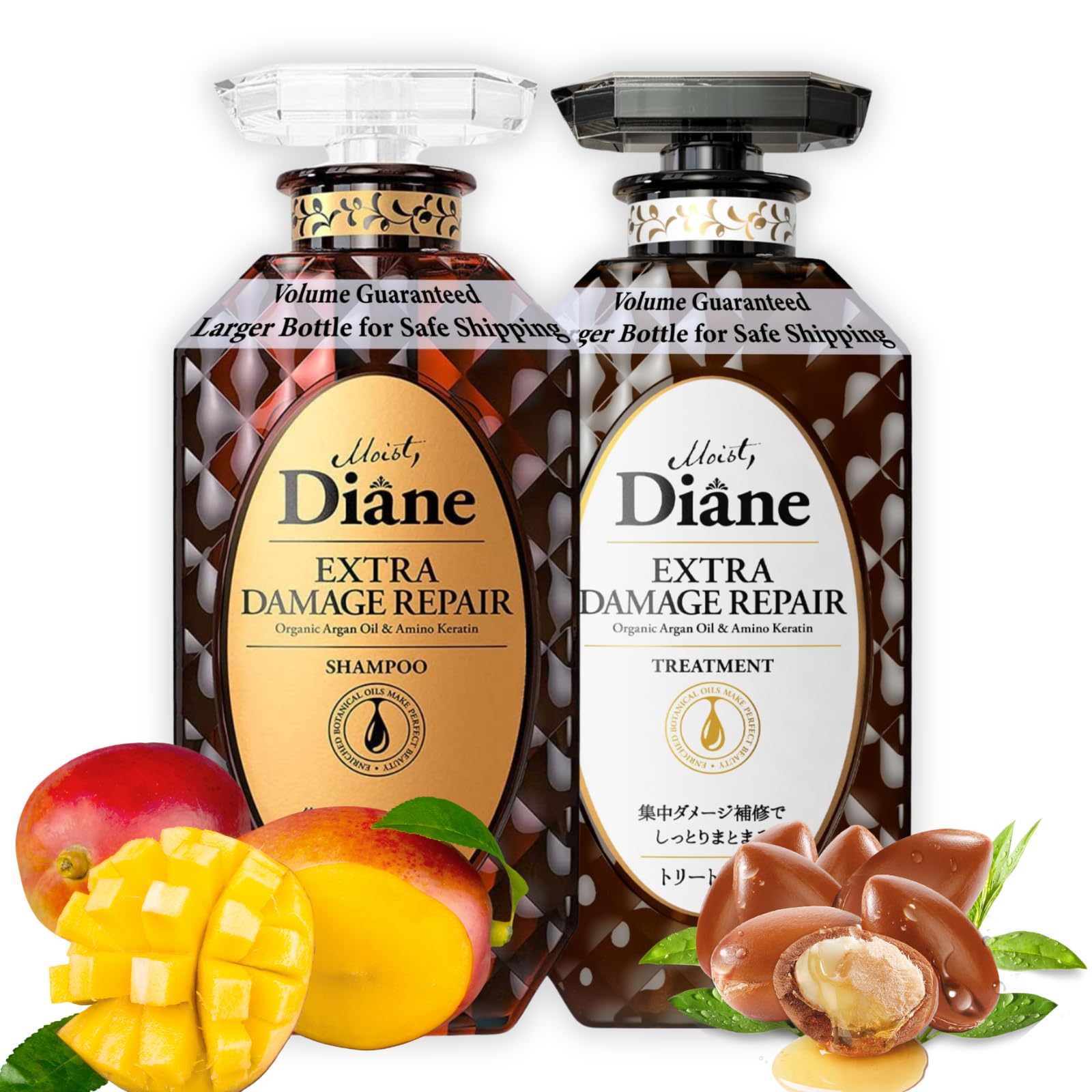 Moist Diane argan oil shampoo nourishes and smooths hair.