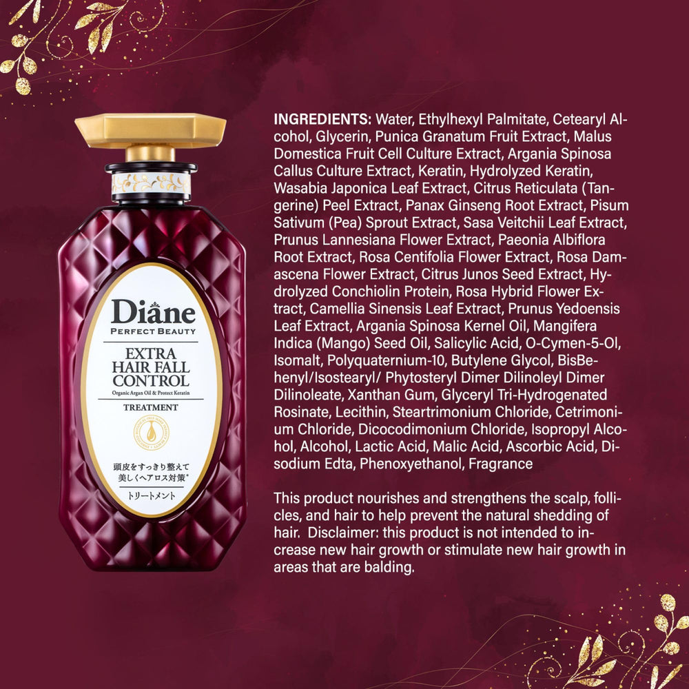 Moist Diane botanical serum ingredients close-up featuring Sakura, Pearl, Rose, Yuzu, Ginseng.