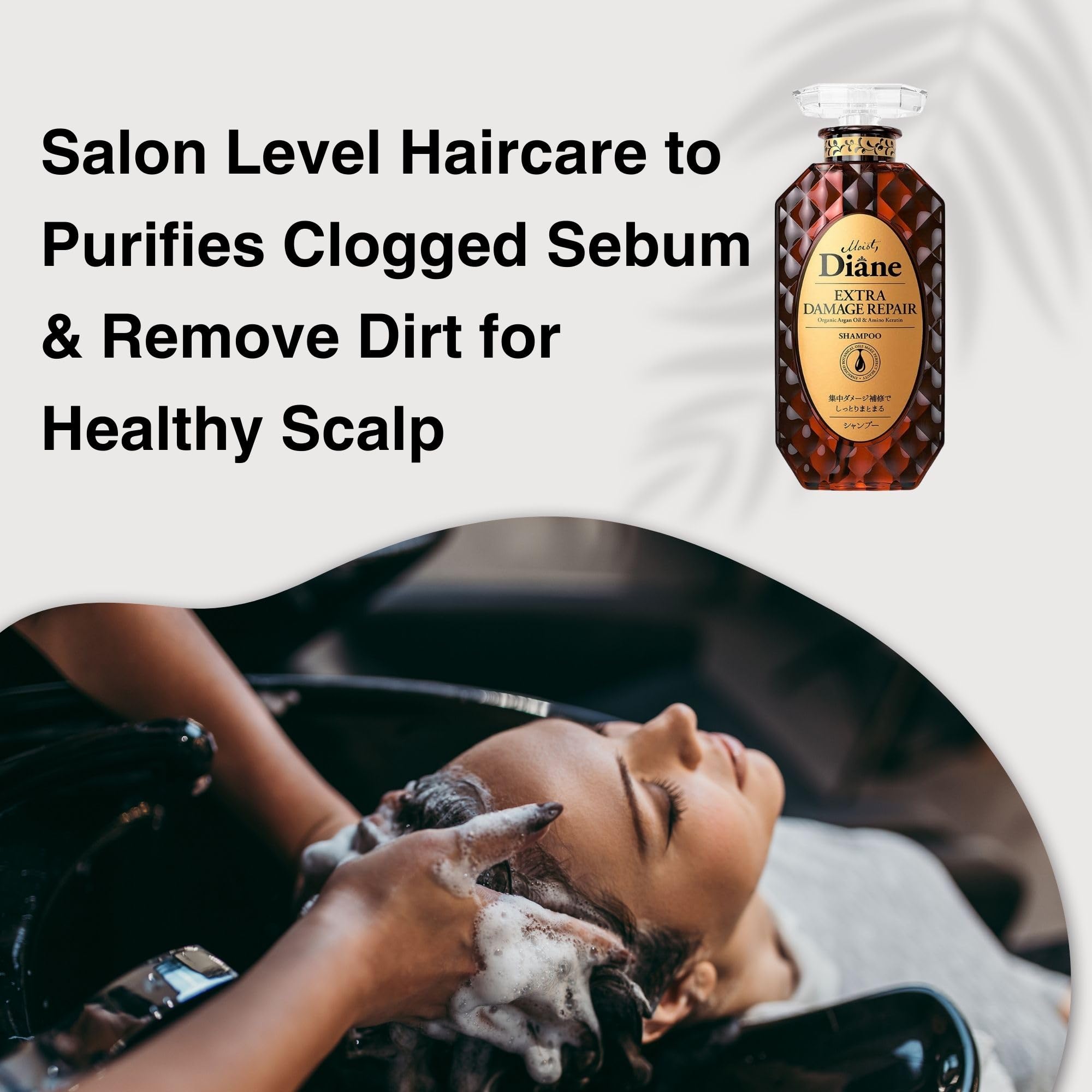 Moist Diane heat protection shields hair during styling.