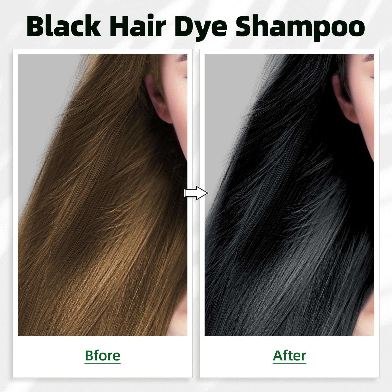 MOISTAR Black Hair Dye Shampoo applied to hair for even color coverage