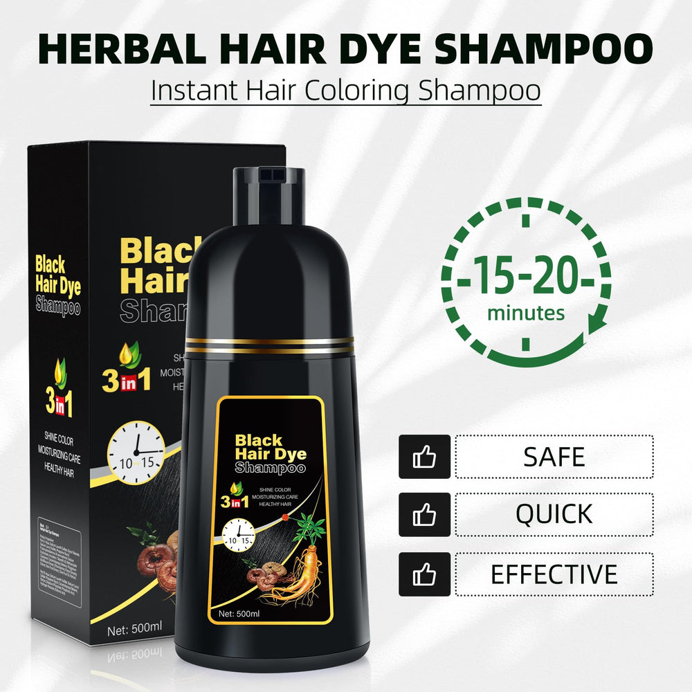 MOISTAR Black Hair Dye Shampoo lathering into creamy foam on hair
