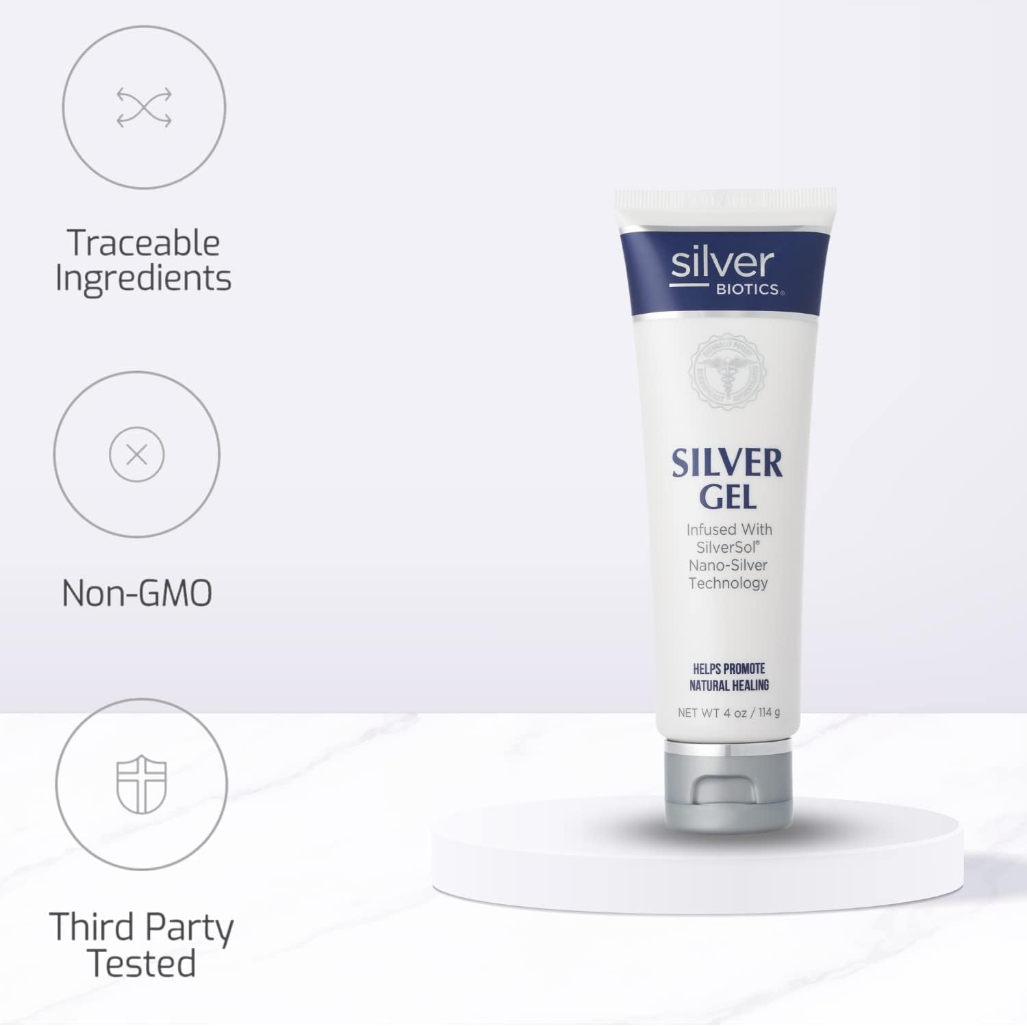 Moisturizing gel on skin helps maintain surface hydration.