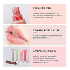 MoJinYuPm mint lip balm swatch on lips delivering cooling freshness.