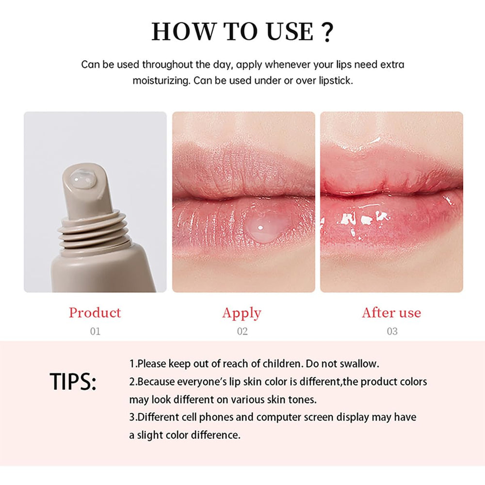 MoJinYuPm lip balm texture close-up showing lightweight, non-sticky feel.