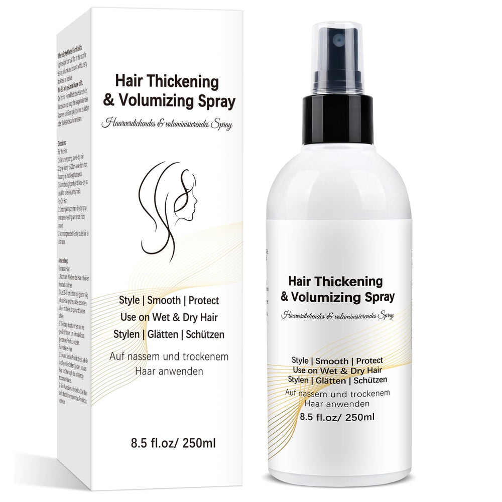 Mokasakiso Hair Thickening Texture Spray bottle showing instant lift