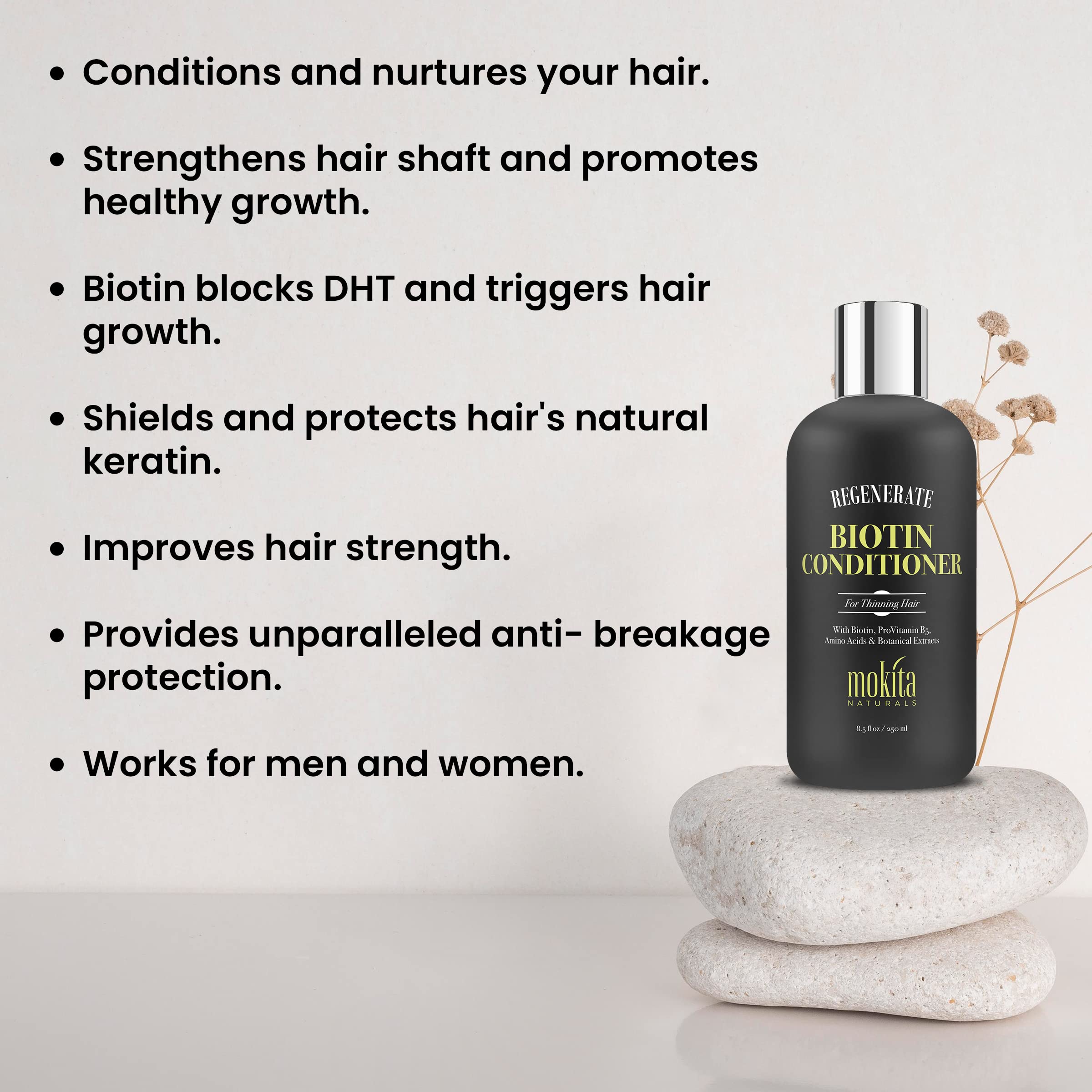 Mokita Naturals Conditionner, application douce après shampoing.