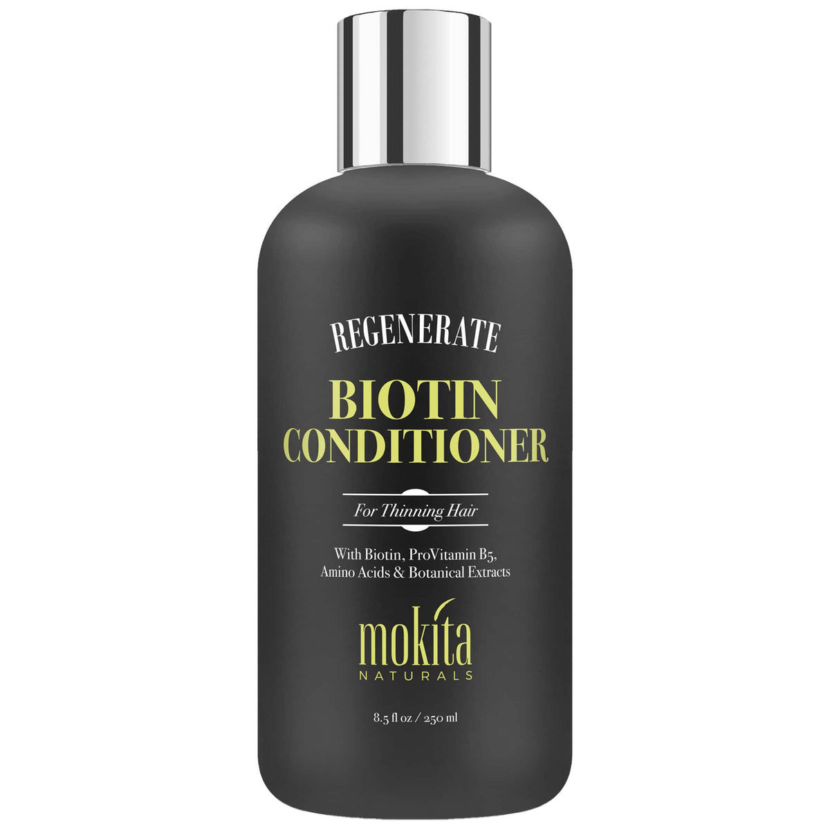 Mokita Naturals Conditionner, bouteille biotine, fortifie les cheveux.
