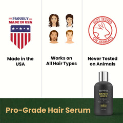 Mokita Naturals Hair Growth Serum ingredients botanical blend emphasizing biotin and coconut oil.