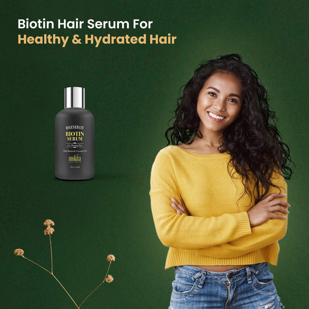 Mokita Naturals Hair Growth Serum use with shampoo or conditioner for enhanced routine.