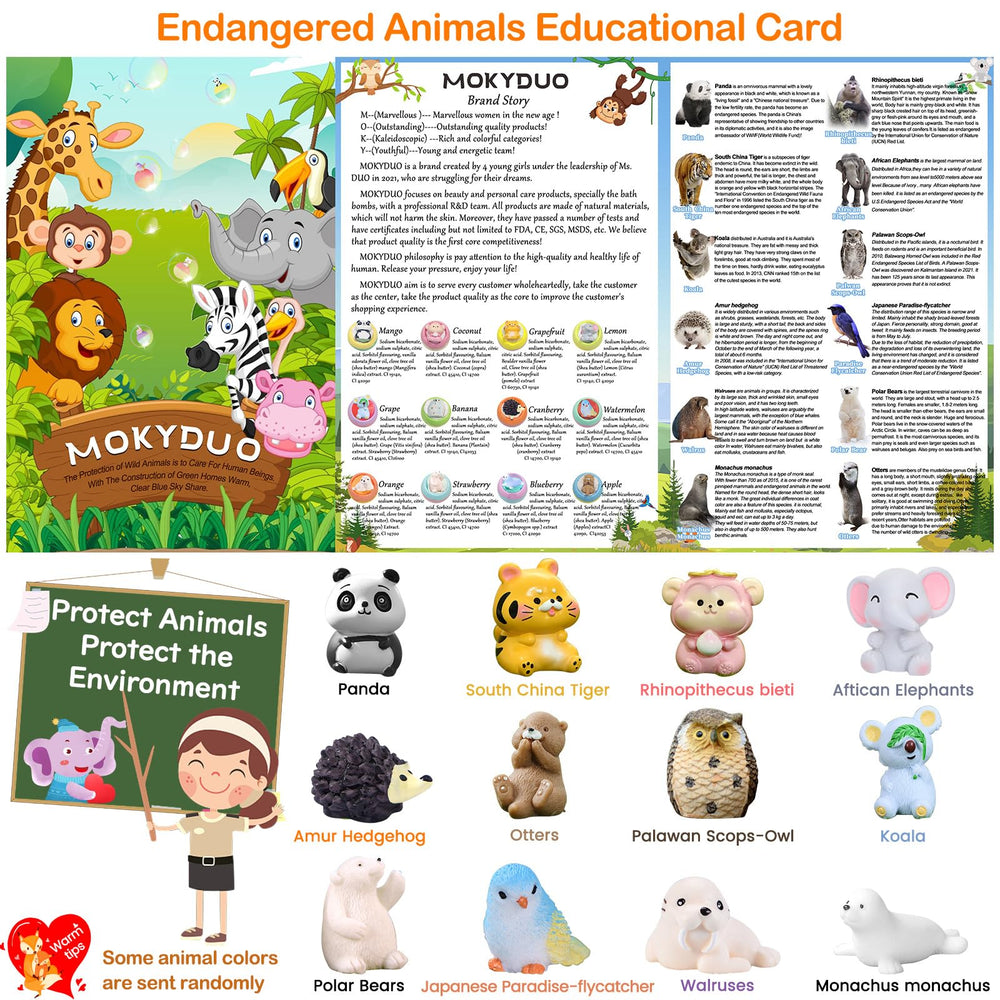 MOKYDUO endangered animals toy series showing a different creature