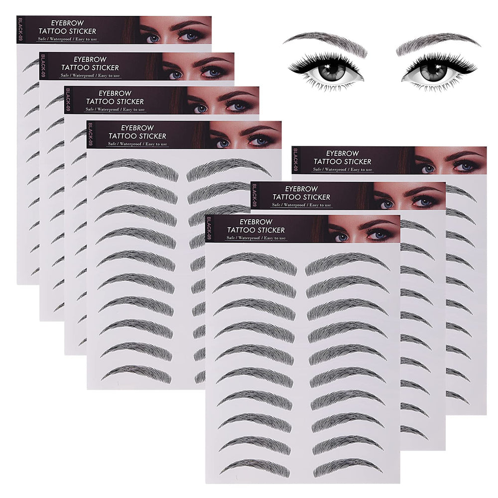 Molain 4D hair-like eyebrow stickers pack close-up for natural brows.