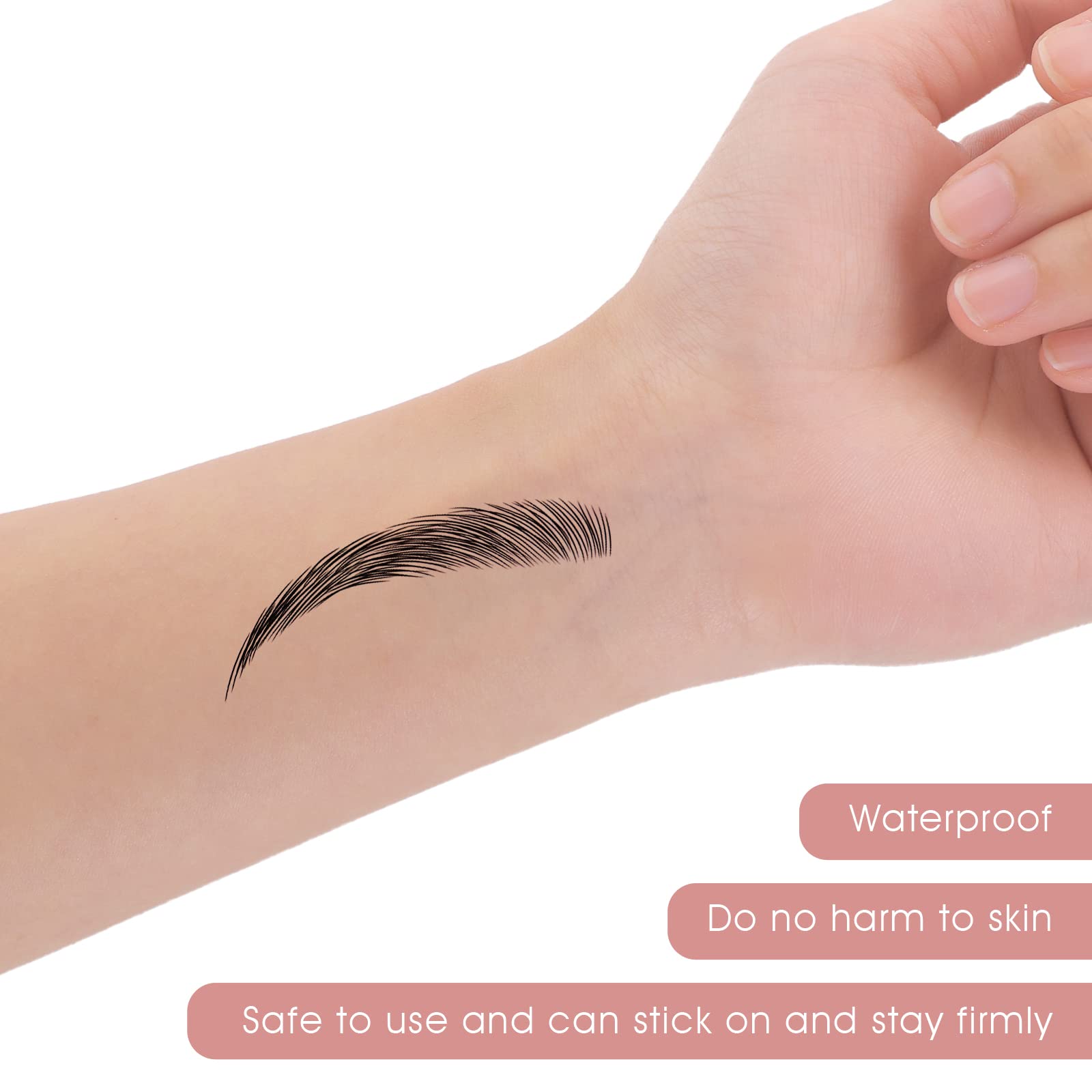 Molain eyebrow sticker detail highlights precision and texture.