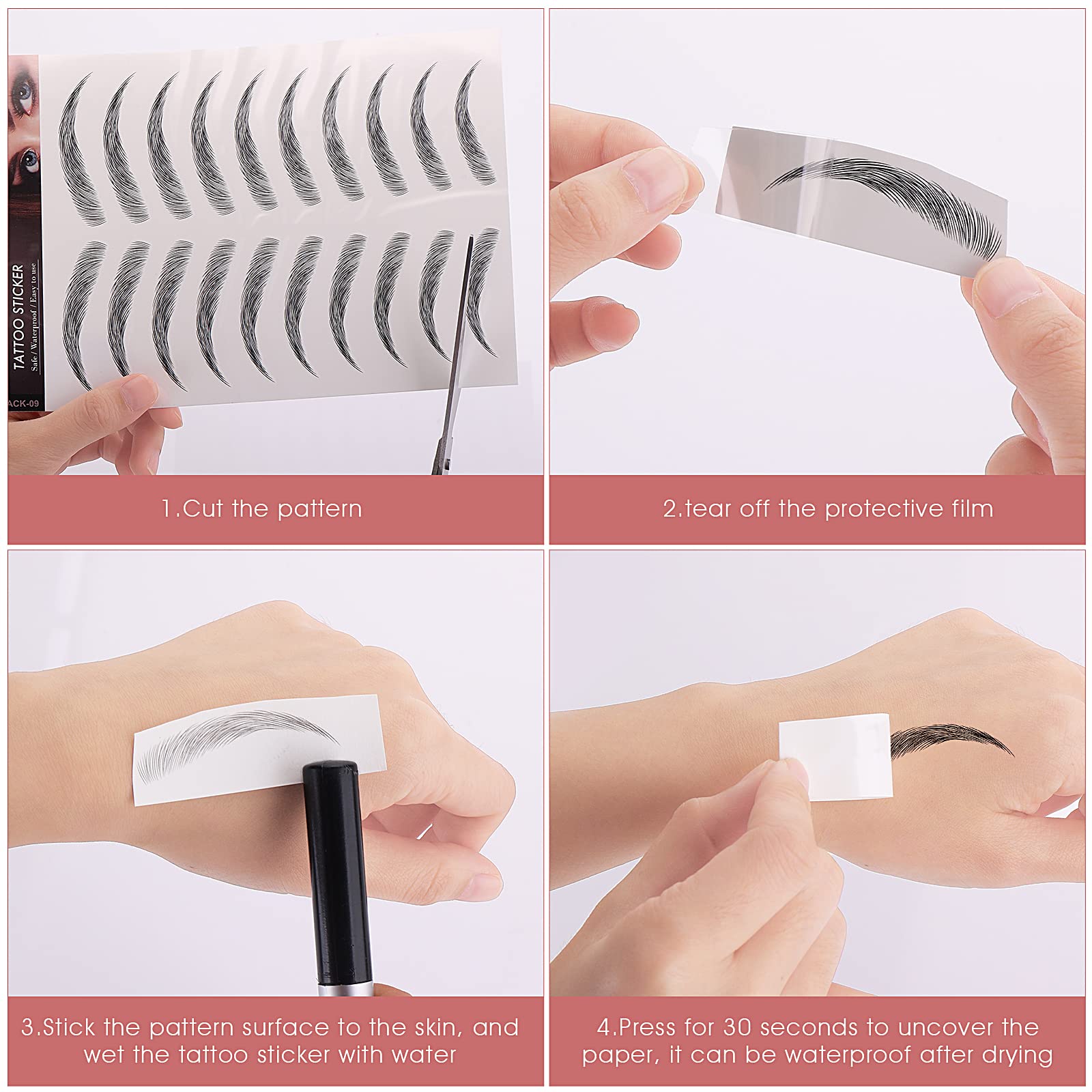 Molain natural-looking brow transfers for versatile everyday looks.