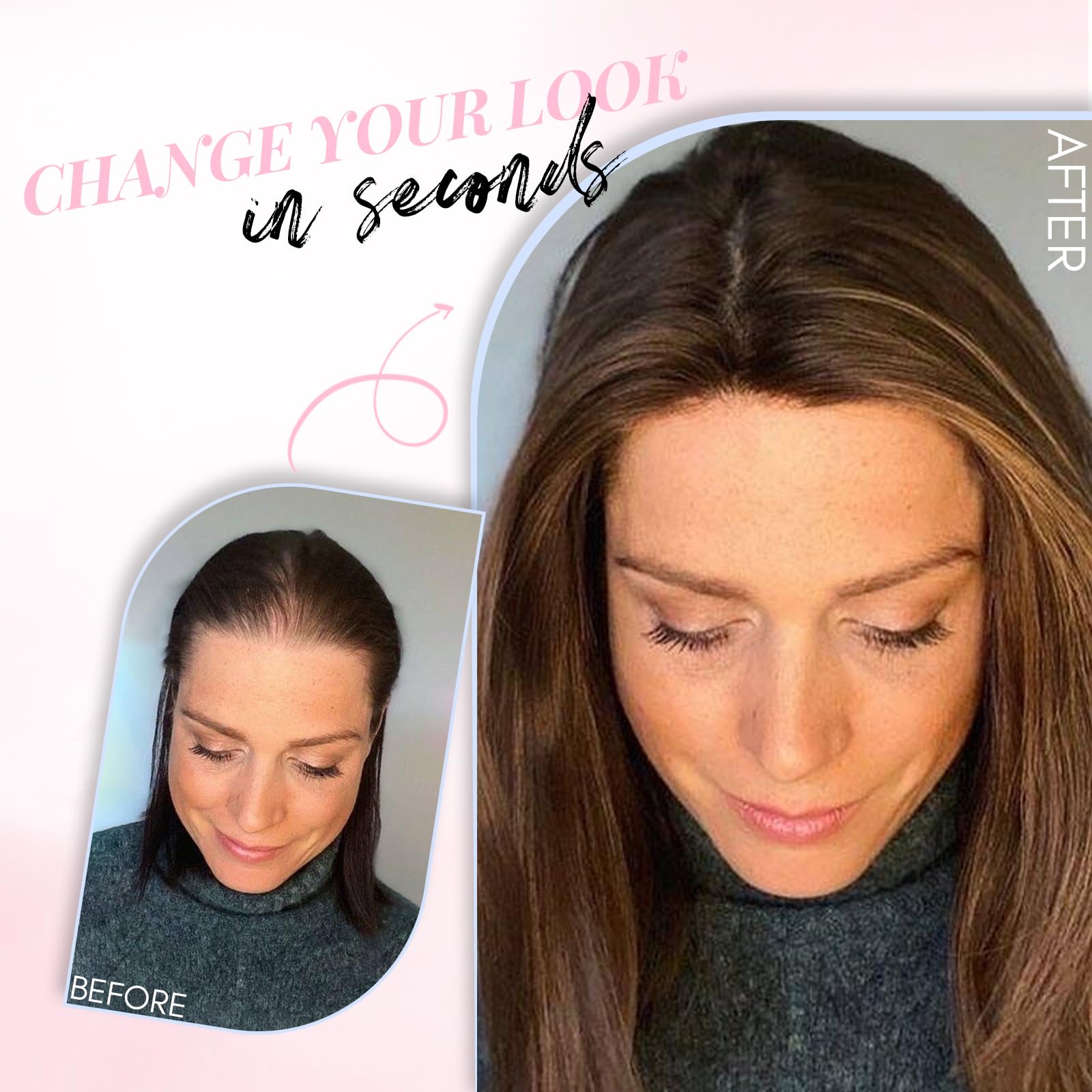 Molefi hair topper is lightweight for daily all day wear.