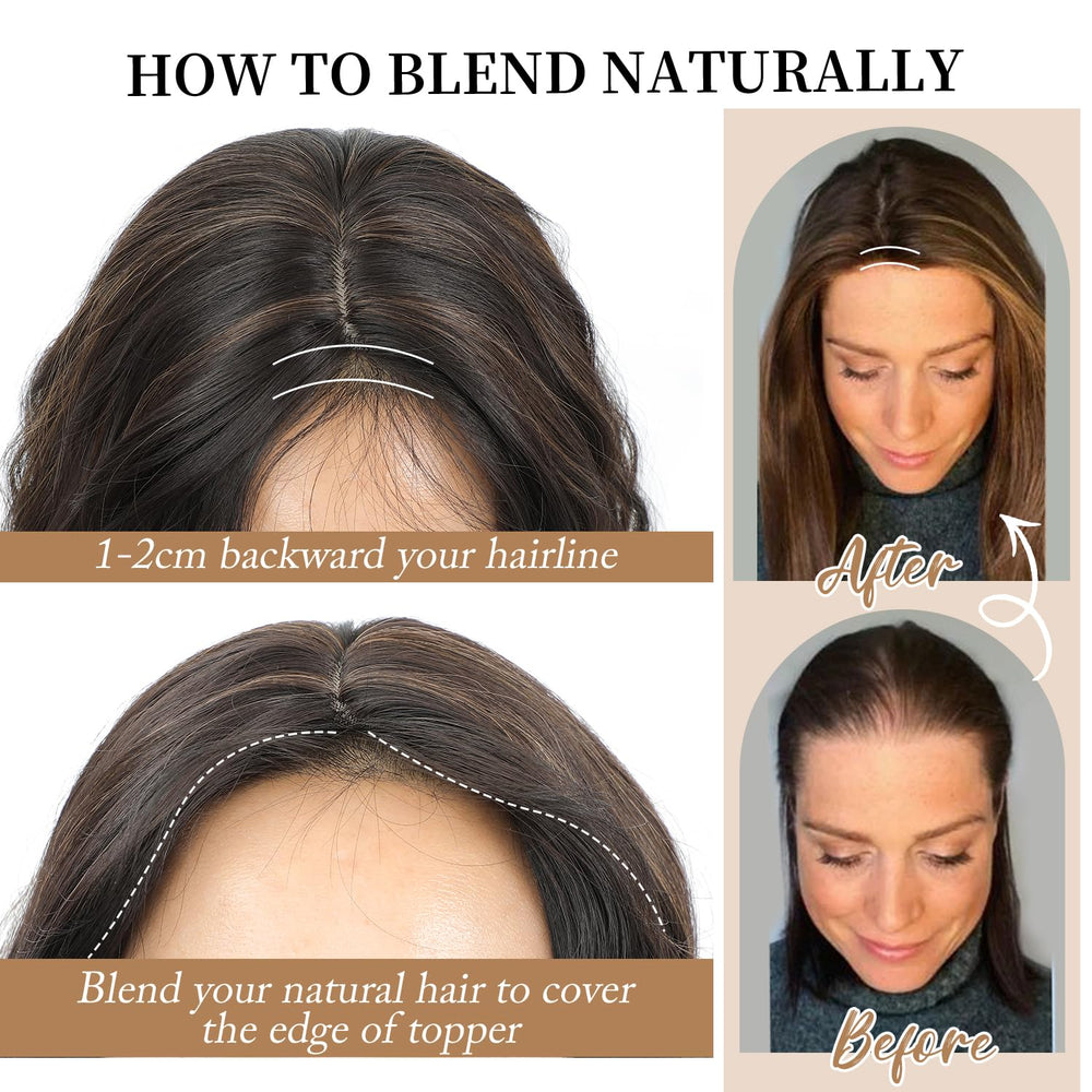 Molefi ombre brown blonde shade blends naturally with highlights.