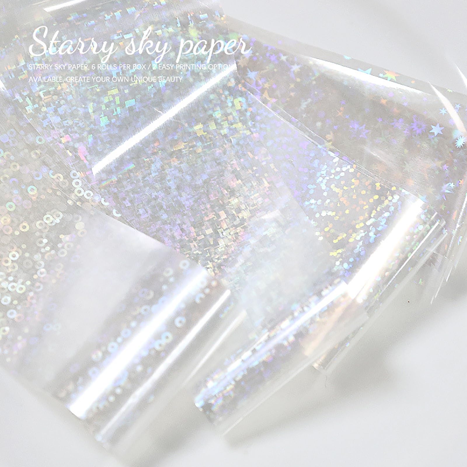MOLILON Aurora holographic glass-fragment sheet for eye-catching nail art