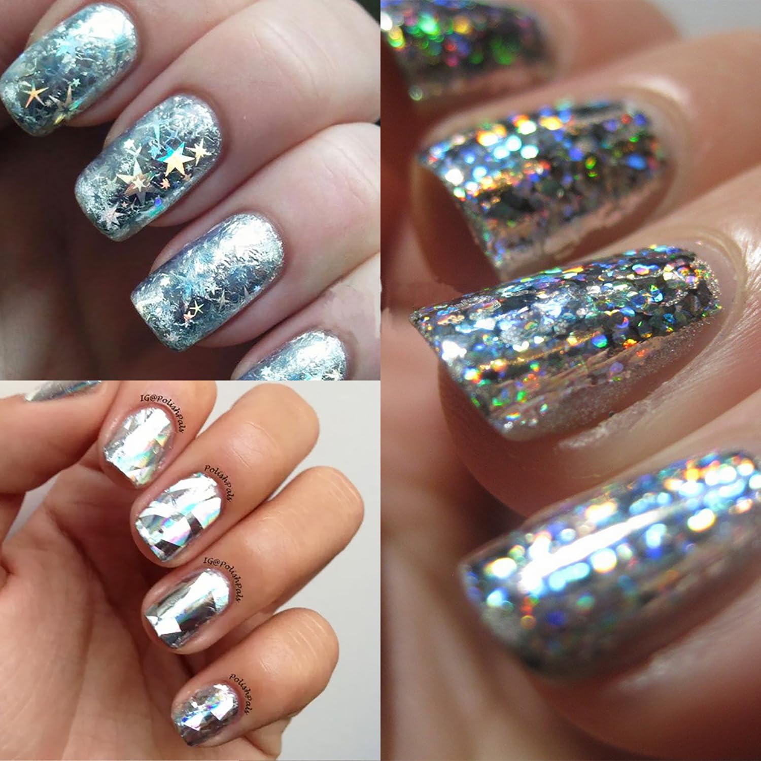 MOLILON gold-sparkle transfer foil for luxe nail highlights