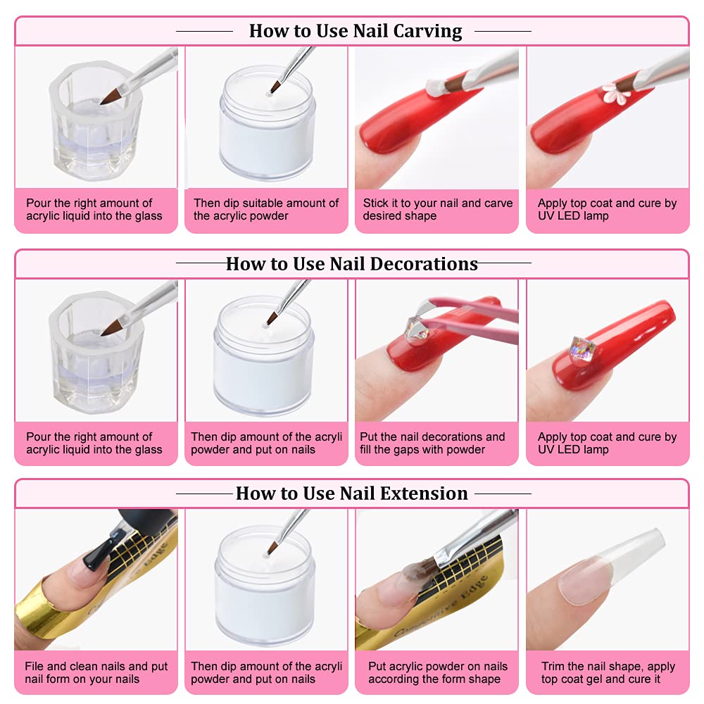 Molisaka nude acrylic powder application scene with precise brush for nail art.