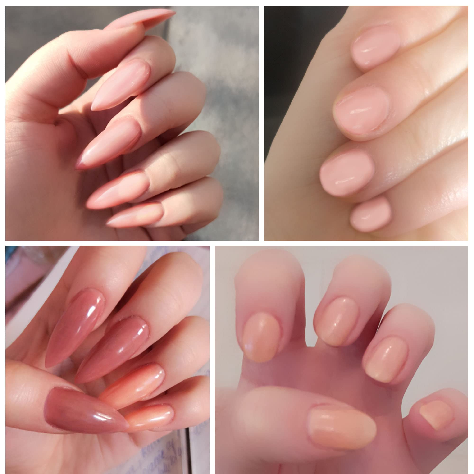 Molisaka nude acrylic powder with glitter mix option for customized designs.
