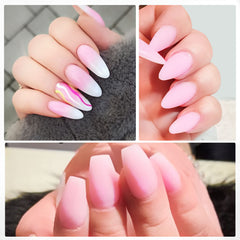 Molisaka pink nude acrylic powder close-up for flawless natural-looking nails.