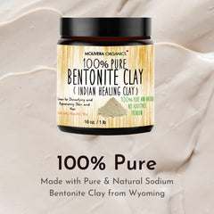 Molivera Organics premium bentonite clay powder ideal for deep cleansing and pore care.