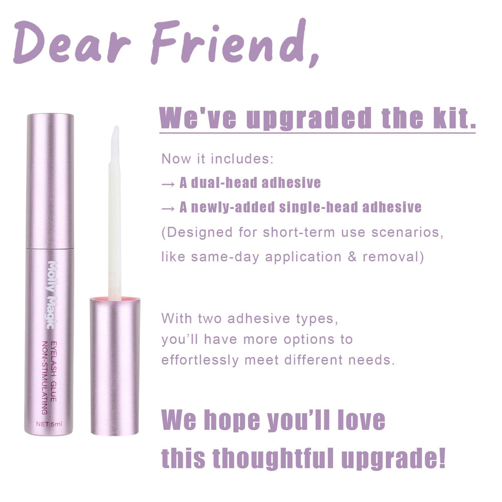 Molly Magic Venus Lash Clusters application kit with upgraded tweezers