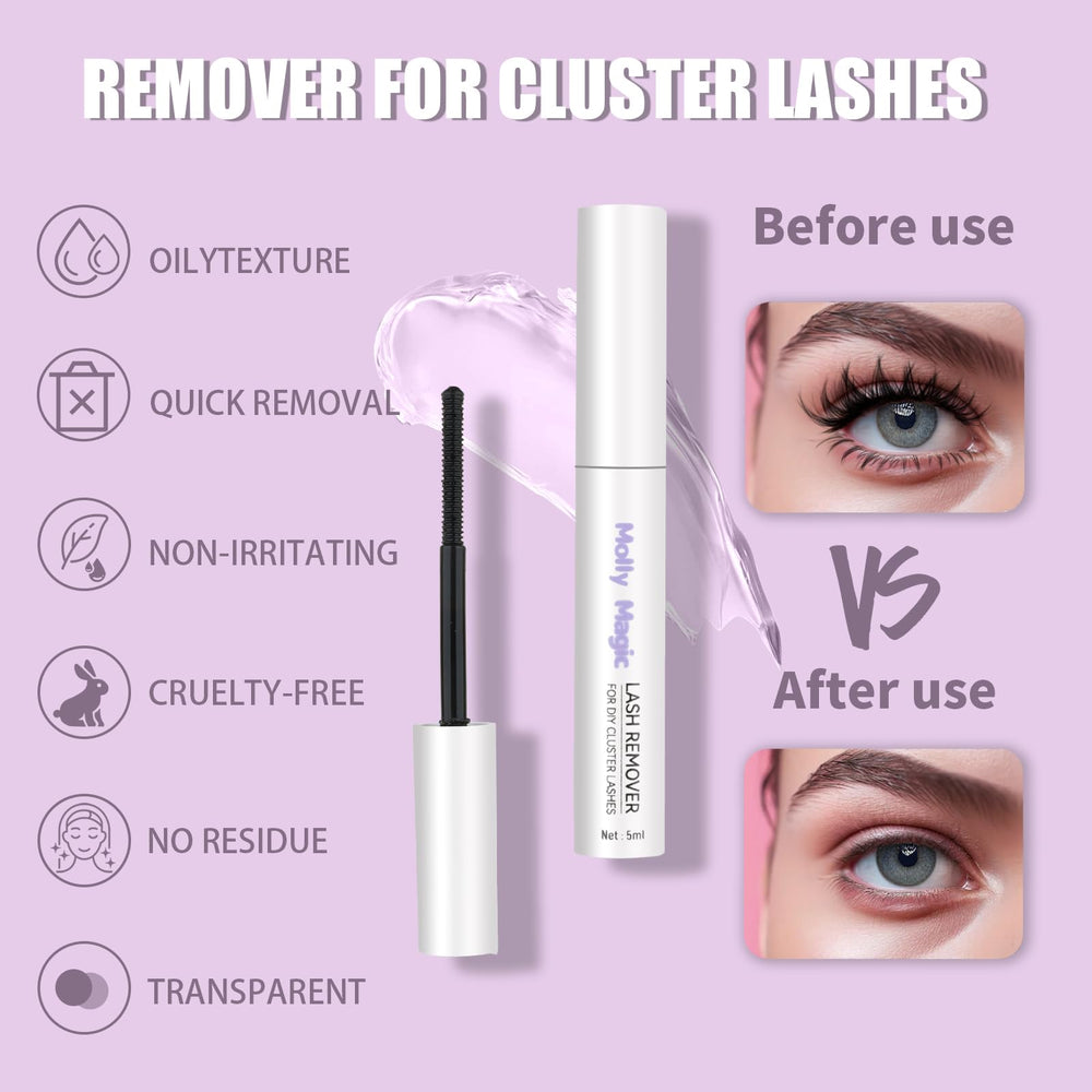 Molly Magic Venus Lash Clusters glue-sealant-removal kit for safe use