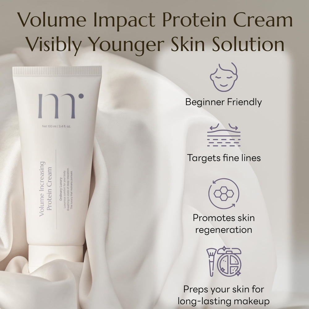 Molvany Volume Impact Cream absorption demo on skin surface
