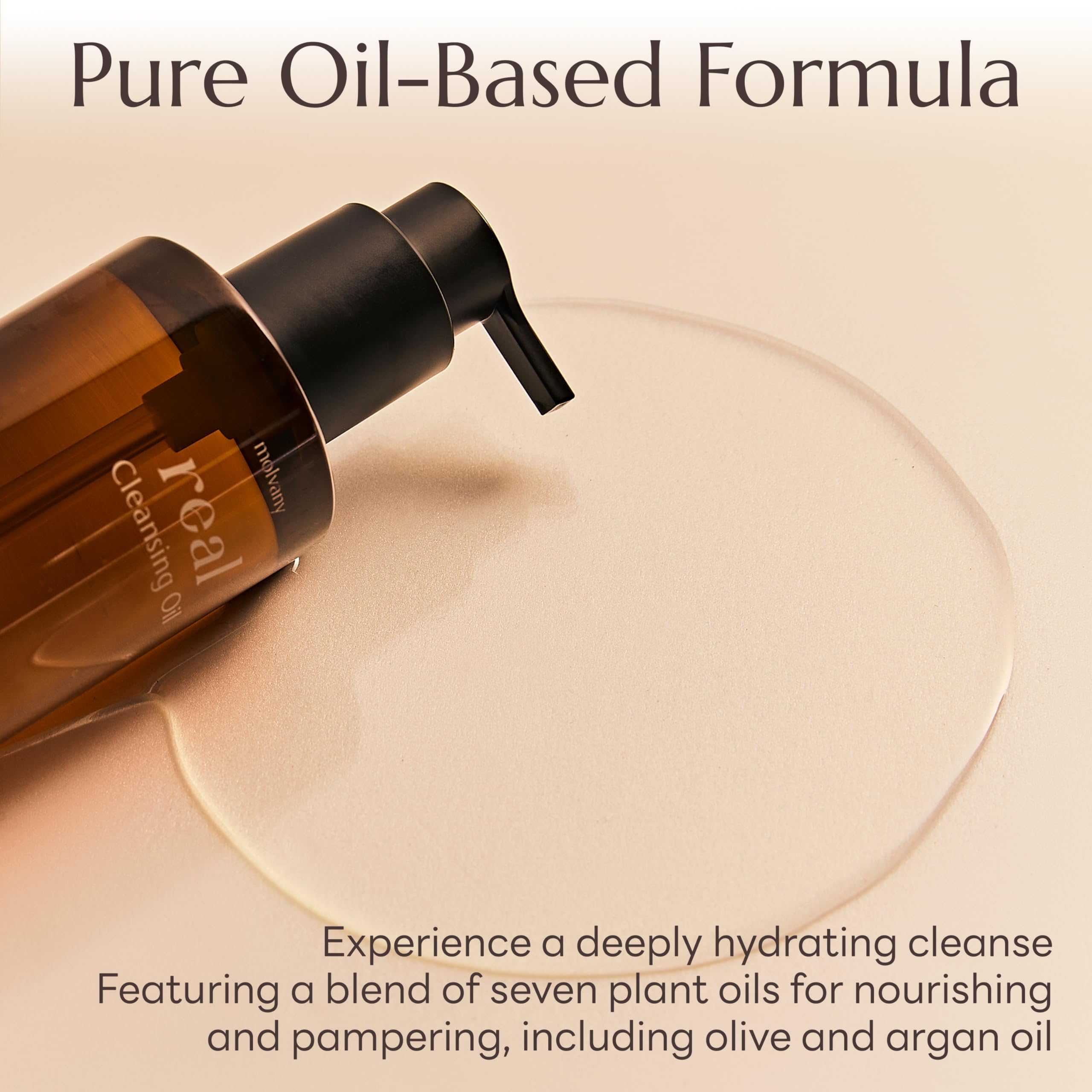 Molvany Real Cleansing Oil combines seven plant oils for a nourishing cleanse