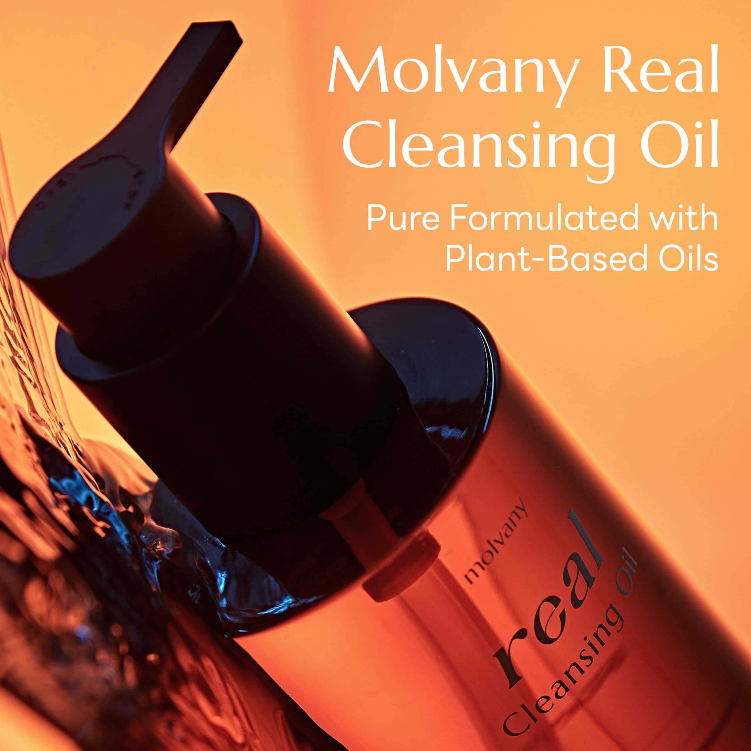 Molvany Real Cleansing Oil emulsifies with water, leaving a milky rinse that feels light