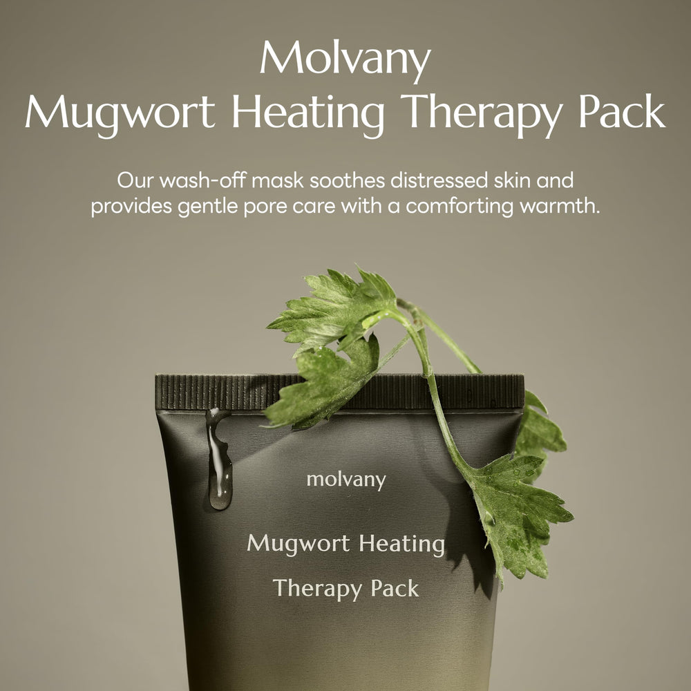 Molvany Mugwort Heating Mask warming action prepares skin for detox