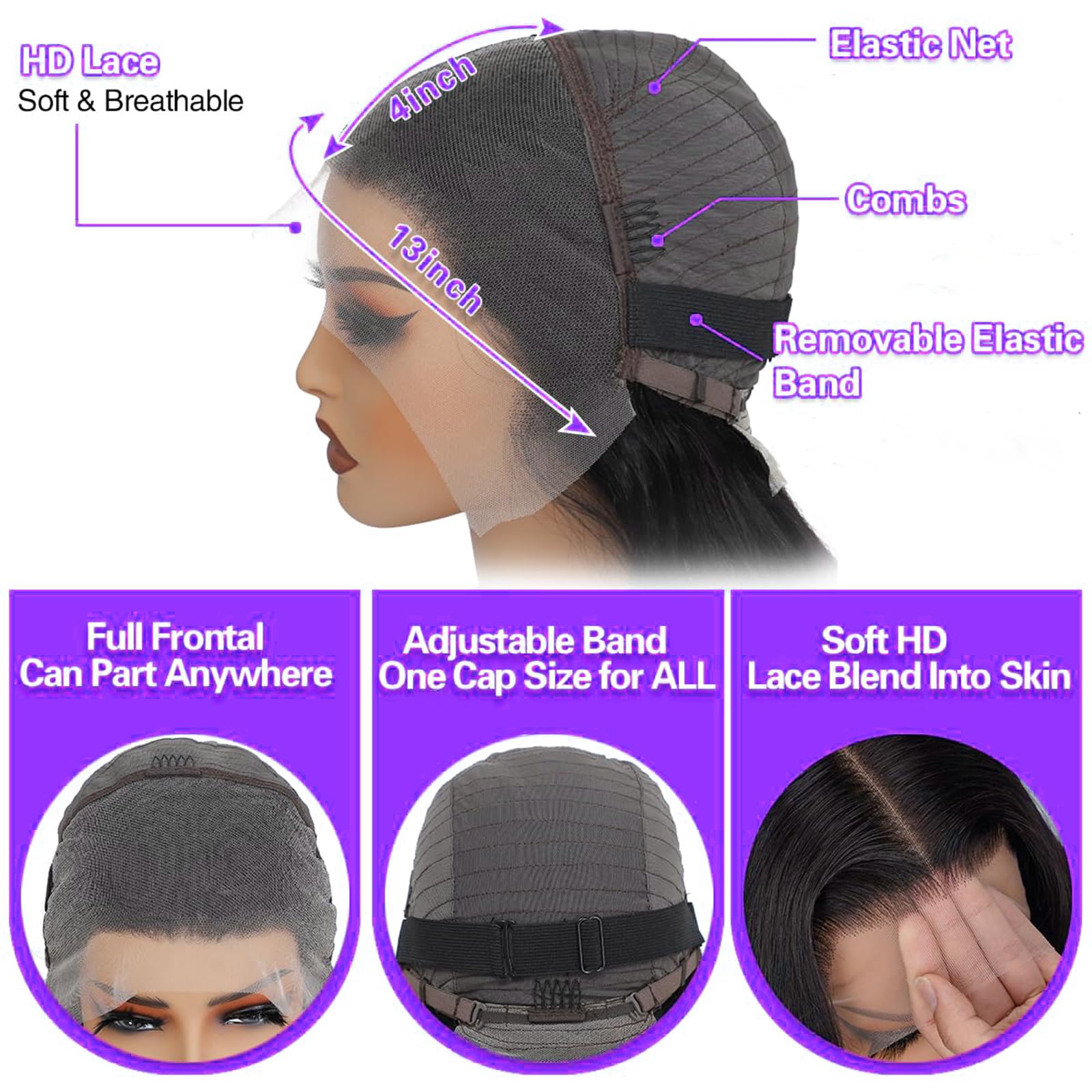 Momaksa HD transparent lace cap offers breathable comfort and realistic scalp exposure.