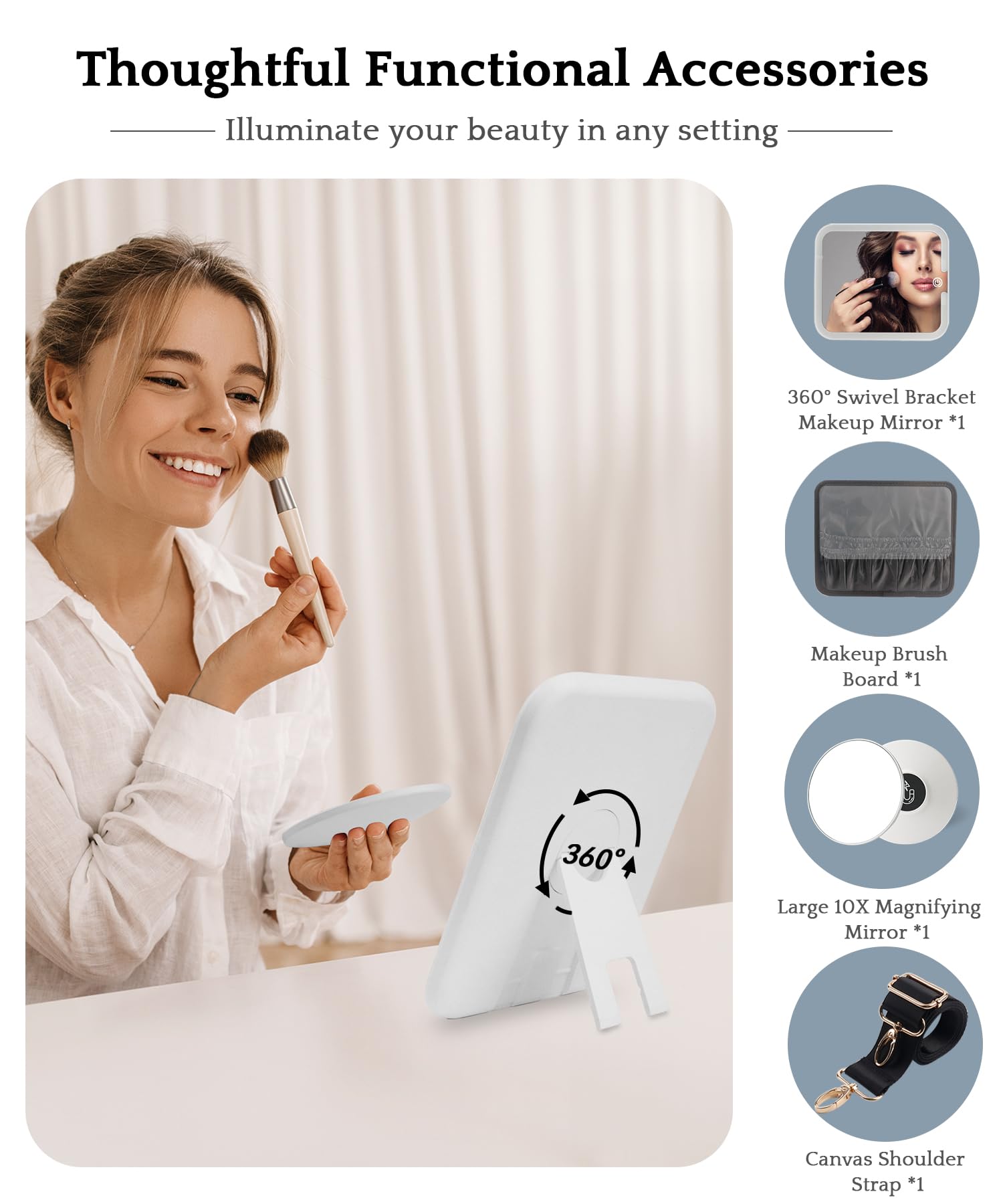MOMIRA ergonomic circular handle for comfortable portability.