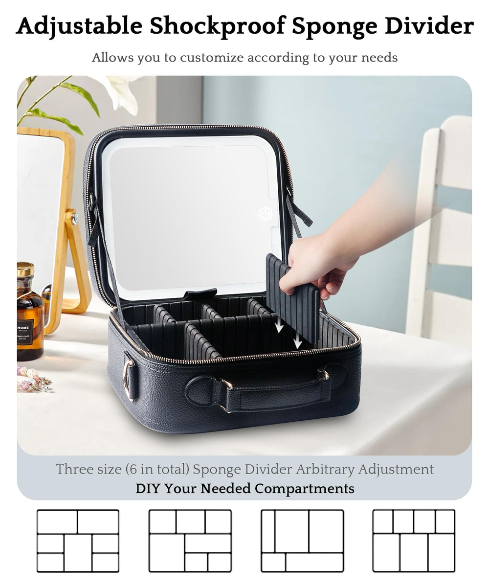 MOMIRA spacious brush bag pairs with makeup case for organized packing.
