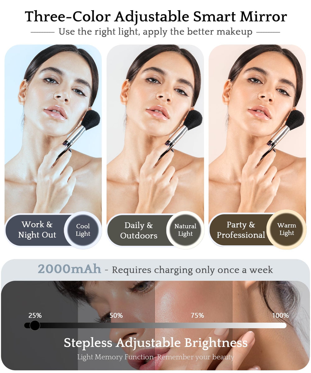 MOMIRA waterproof PU leather exterior protects cosmetics during travel.