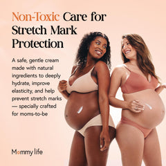 MOMMY LIFE Preggie Paste Belly Butter warmed between hands for easy application.