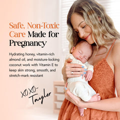 MOMMY LIFE Preggie Paste Belly Butter with Manuka honey and Vitamin E nourishes skin.