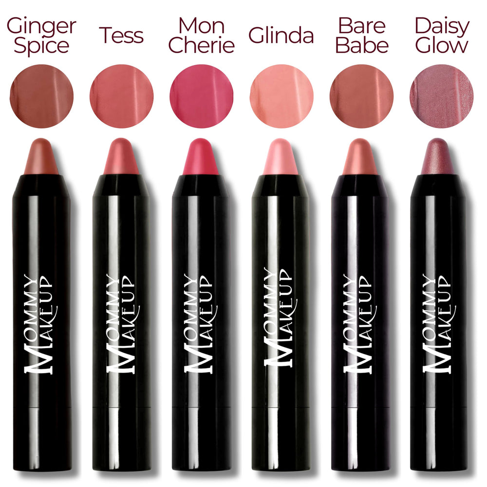 On-the-go Daisy Glow in action for lips and cheeks