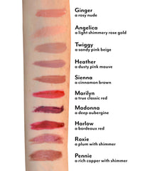 Smooth application of Mommy Makeup Stay Put Lip Cream for full-coverage color.