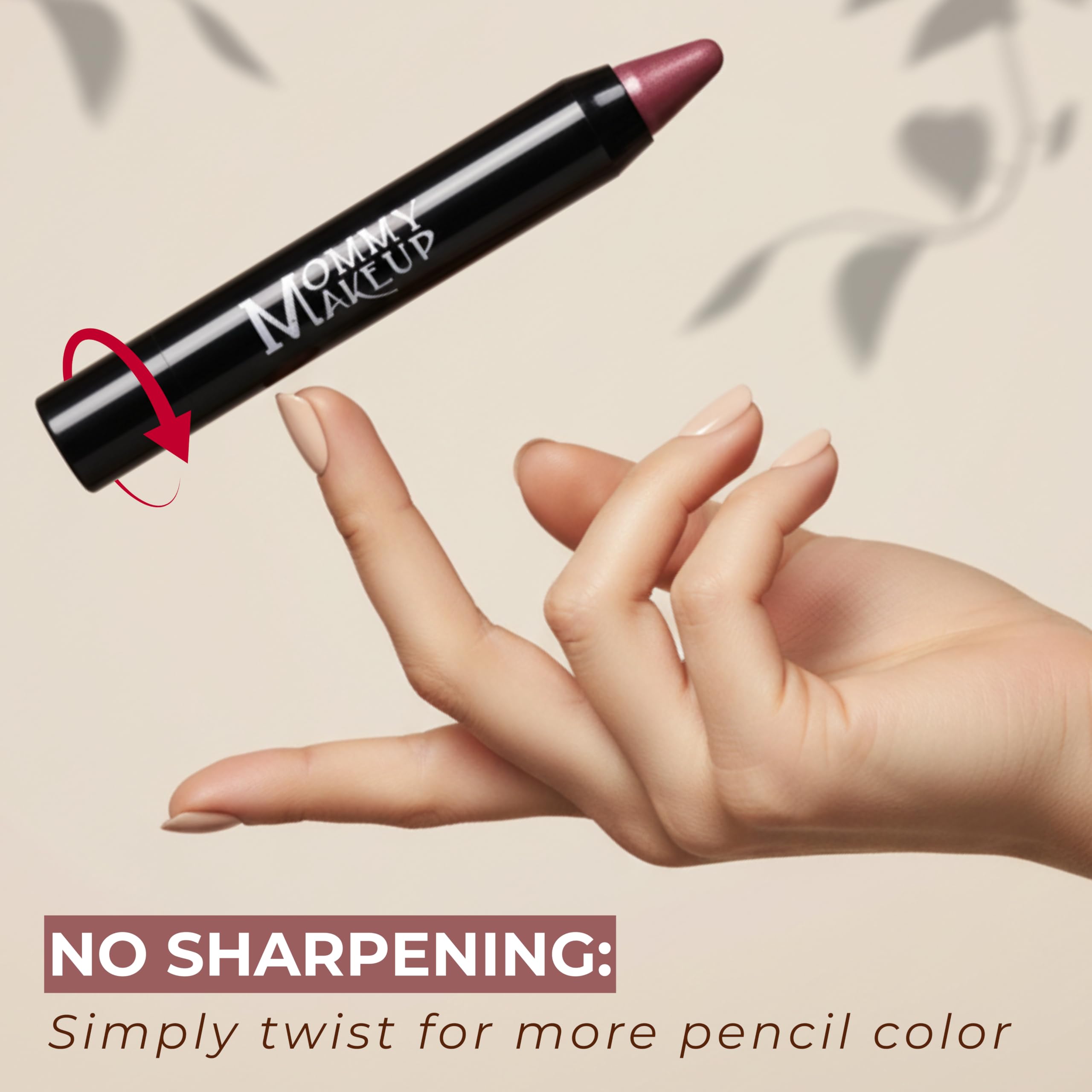 Mommy Makeup Triple Sticks twist-up design for quick touch-ups.